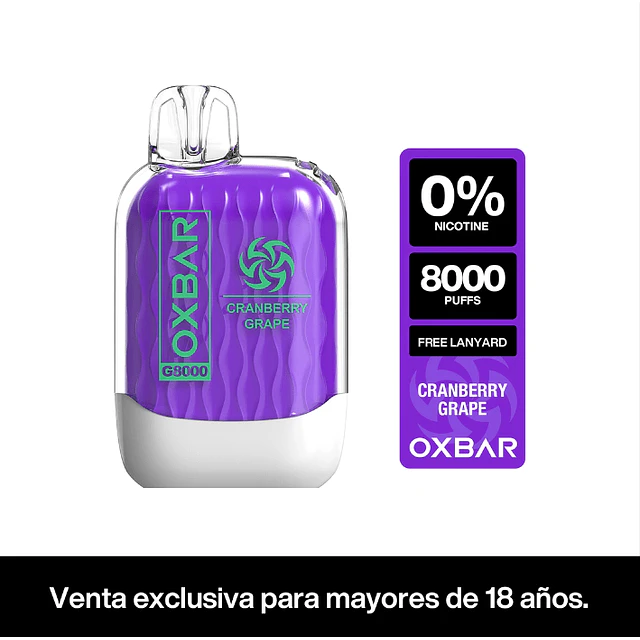 VAPORIZADOR G8000 ZERO -OXBAR