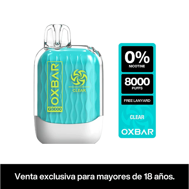 VAPORIZADOR G8000 ZERO -OXBAR