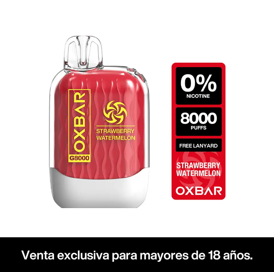 VAPORIZADOR G8000 ZERO -OXBAR (Sabor a elección) 5