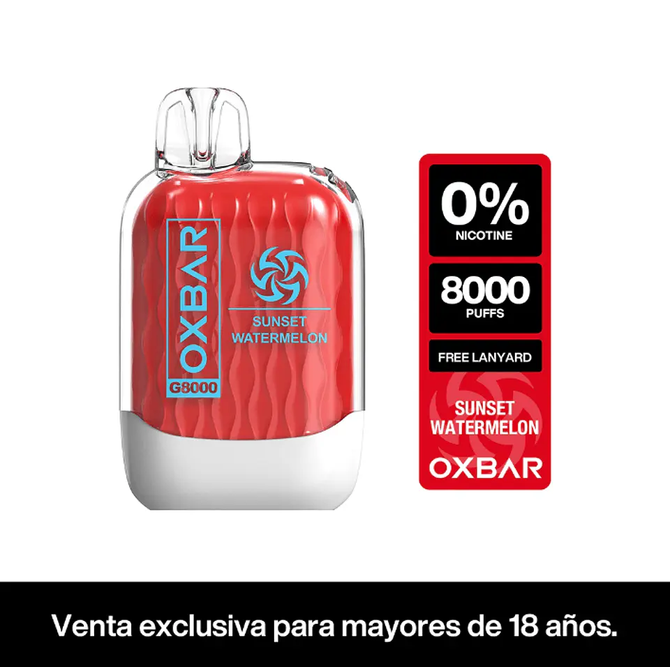 VAPORIZADOR G8000 ZERO -OXBAR (Sabor a elección) 3