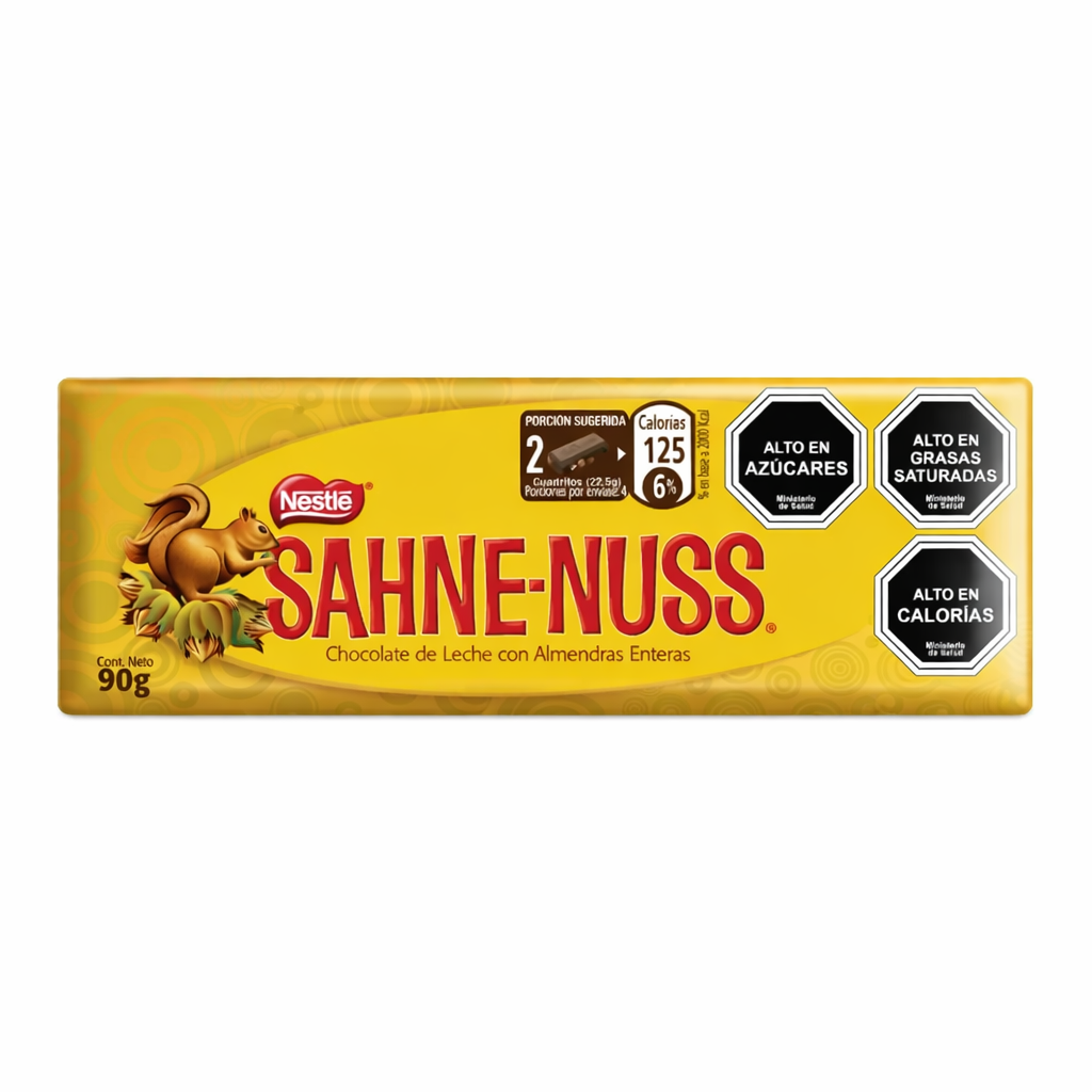 Chocolate de leche Sahne Nuss con almendras 90 g- Nestlé 1
