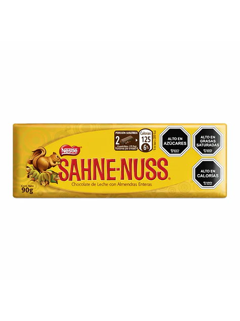 Chocolate de leche Sahne Nuss con almendras 90 g- Nestlé 1