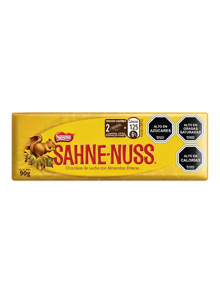 Chocolate de leche Sahne Nuss con almendras 90 g- Nestlé 1