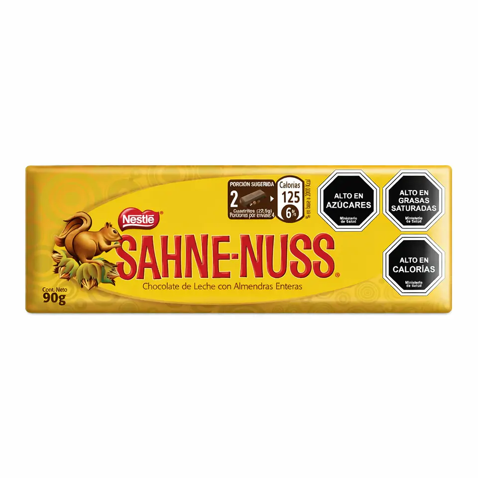 Chocolate de leche Sahne Nuss con almendras 90 g- Nestlé 1