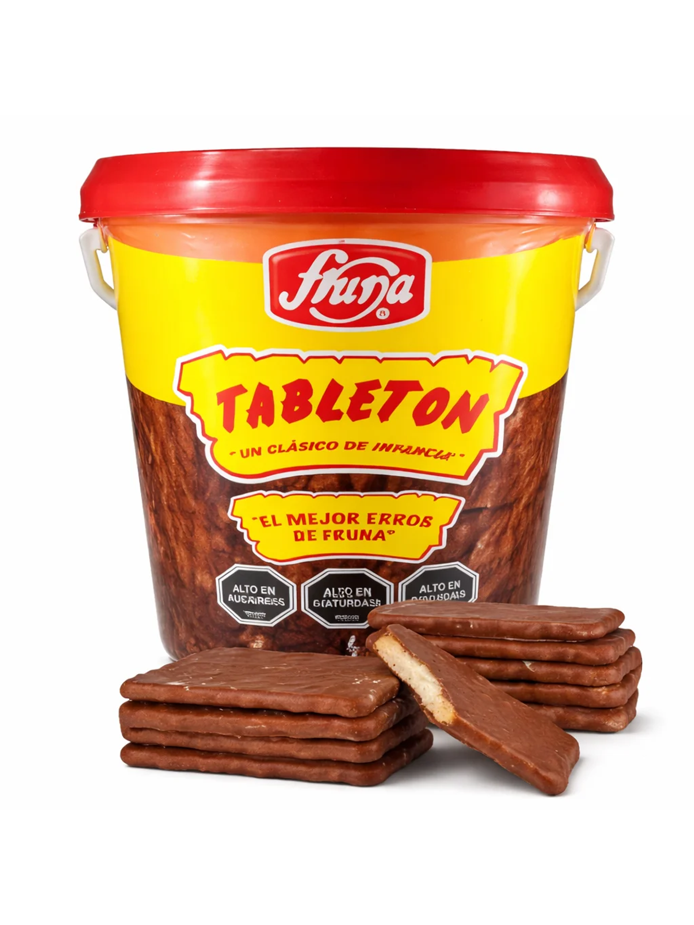 Balde Galletas bañadas en Chocolate Tableton 1,1Kg- Fruna 1