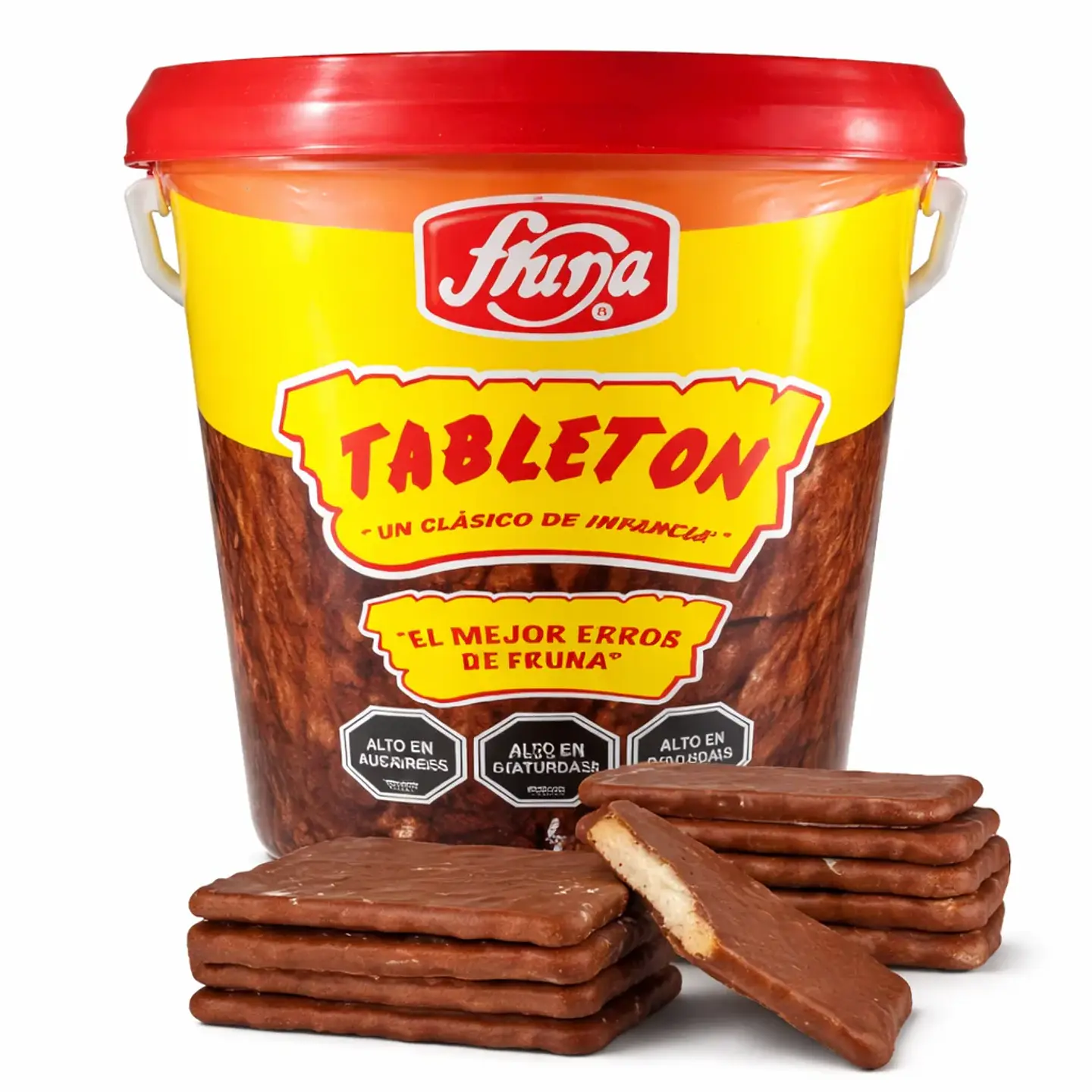 Balde Galletas bañadas en Chocolate Tableton 1,1Kg- Fruna 1