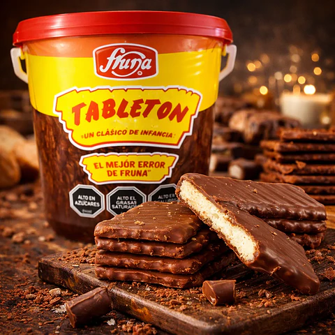 Balde Galletas bañadas en Chocolate Tableton 1,1Kg- Fruna
