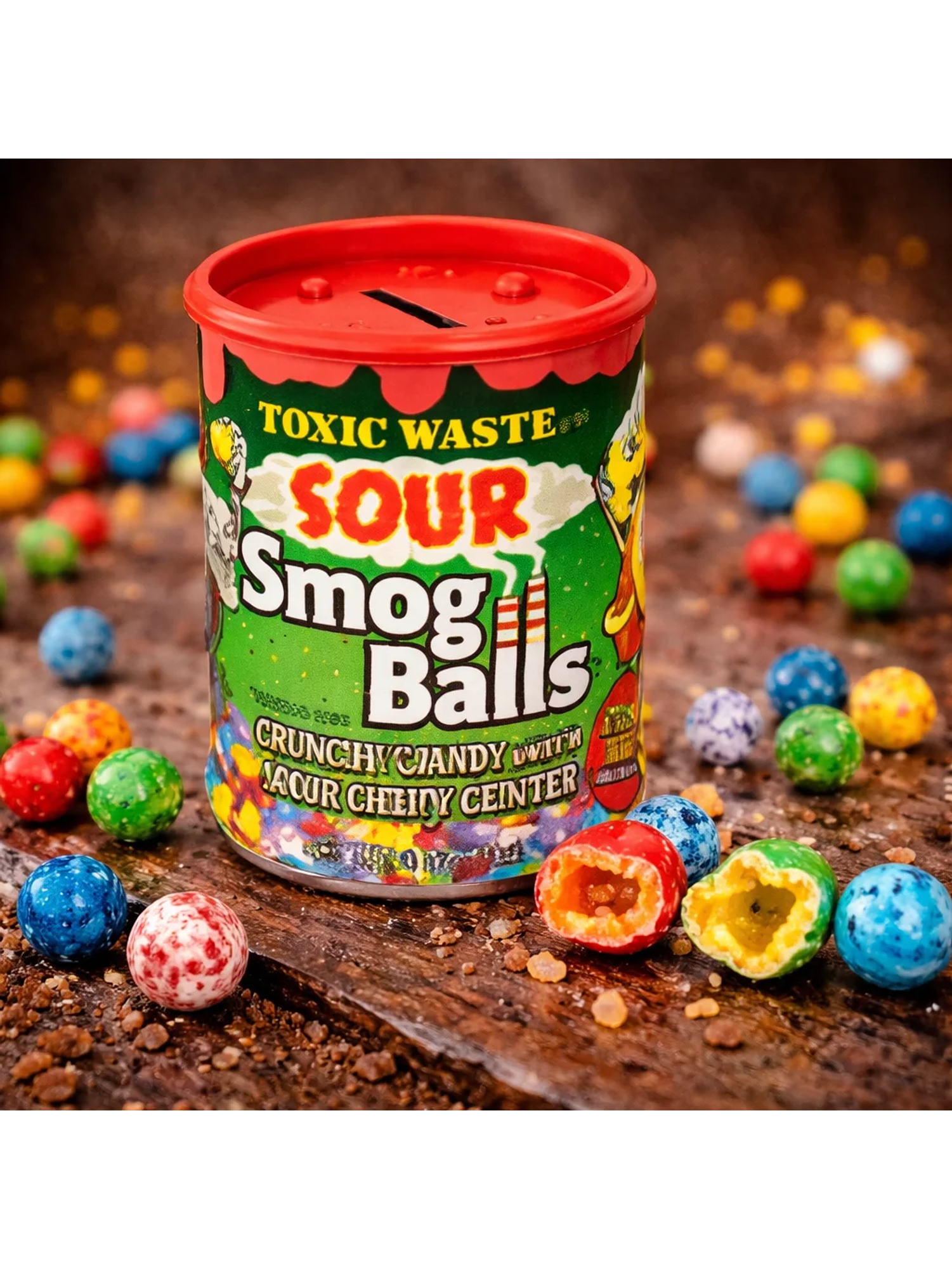 Dulces Acido Extremo Toxic Waste Smog Balls Bank 2