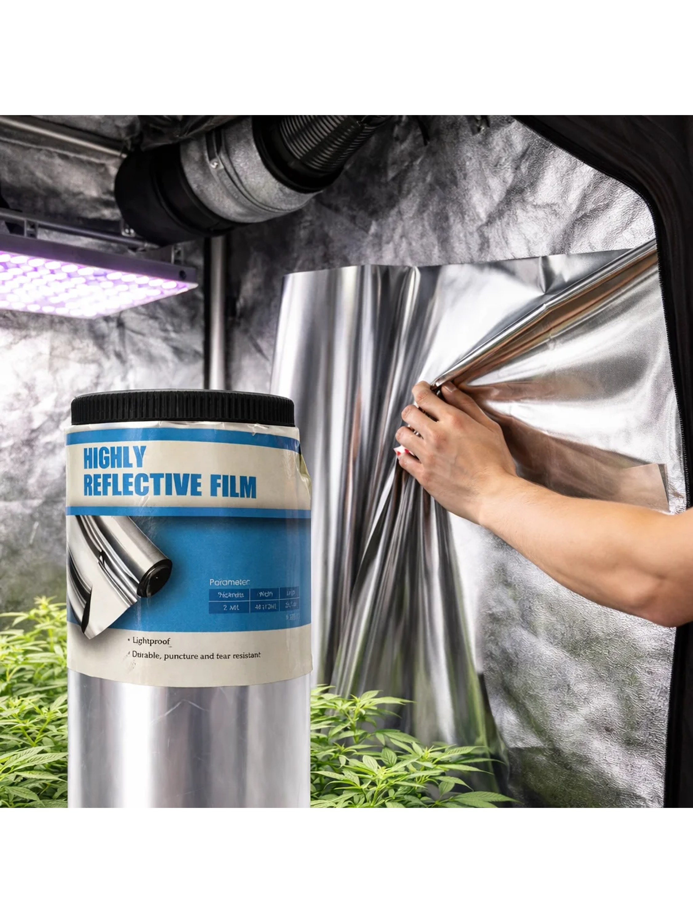 Papel Mylar Reflectante Liso 2Mm 1.2X7.6Mt 2