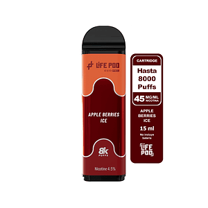 Recarga 8000 Puff Apple Berries Ice 4.5%-Life Pod