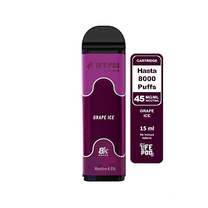 Recarga 8000 Puff Grape Ice 4.5%-Life Pod