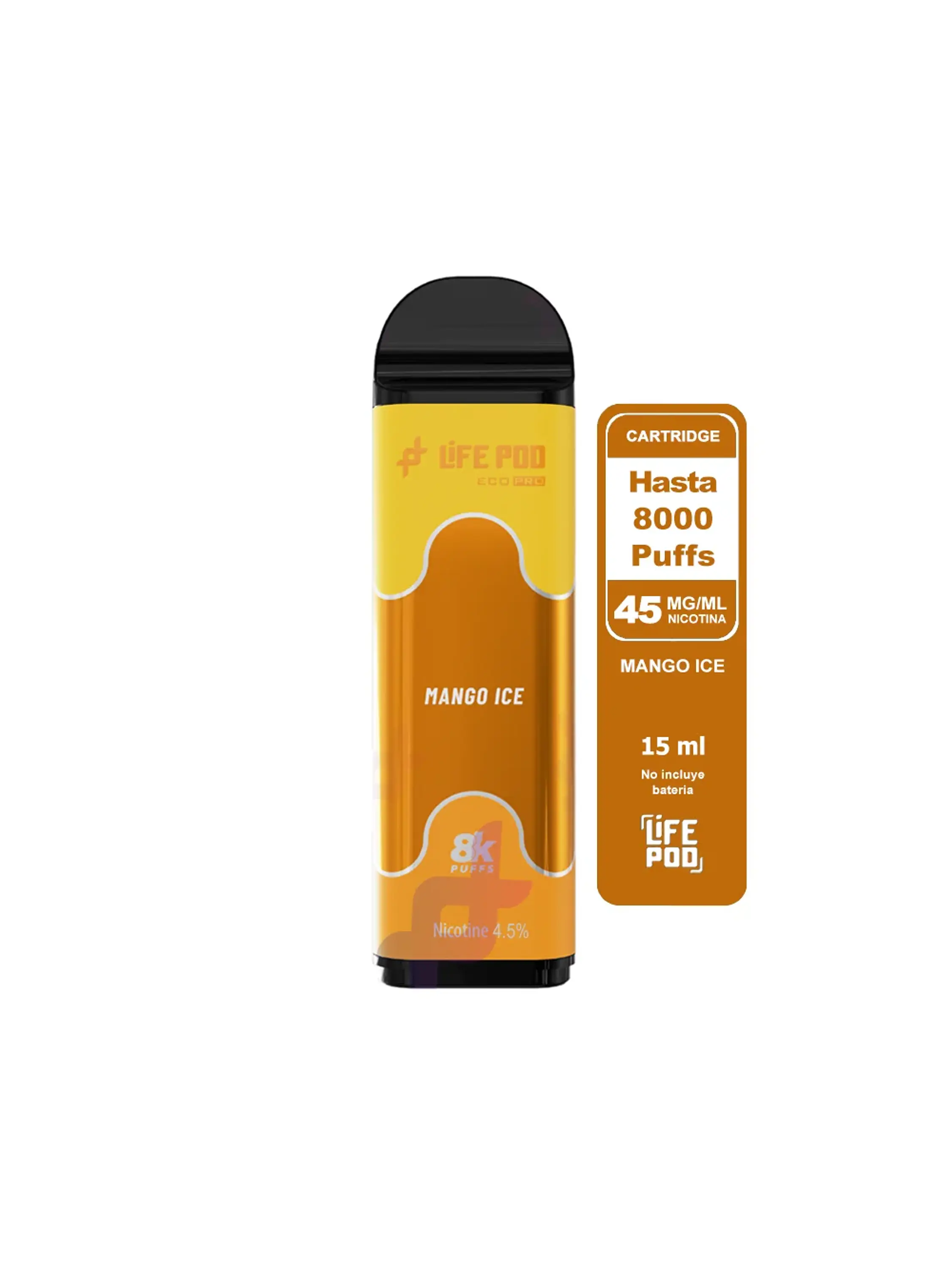 Mango Ice Eco Pro Cartrige 8000 Puff 4,5%/45Mg - Life Pod 1
