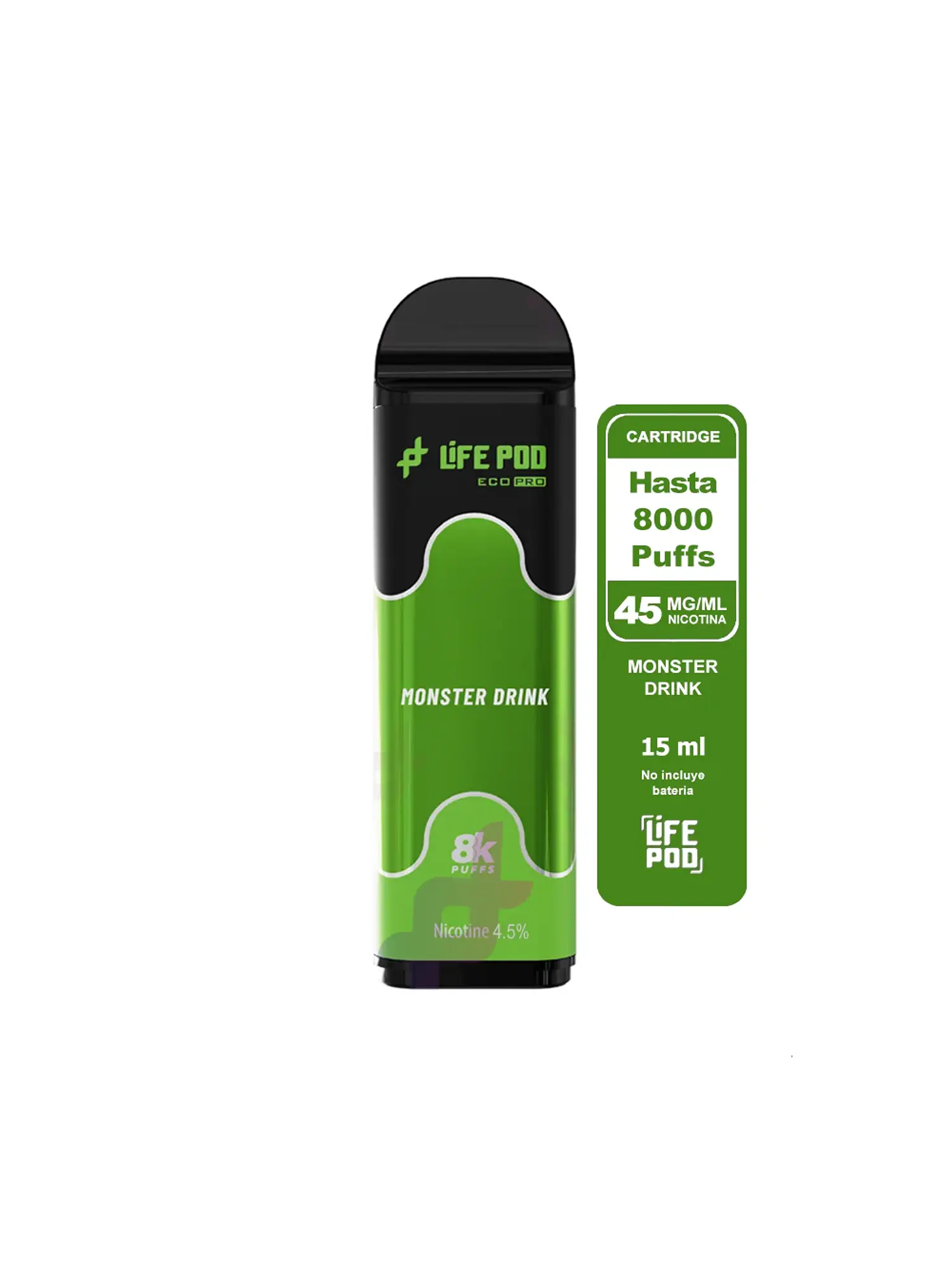 Monster Drink Eco Pro Cartrige 8000 Puff 4,5%/45Mg - Life Pod 1
