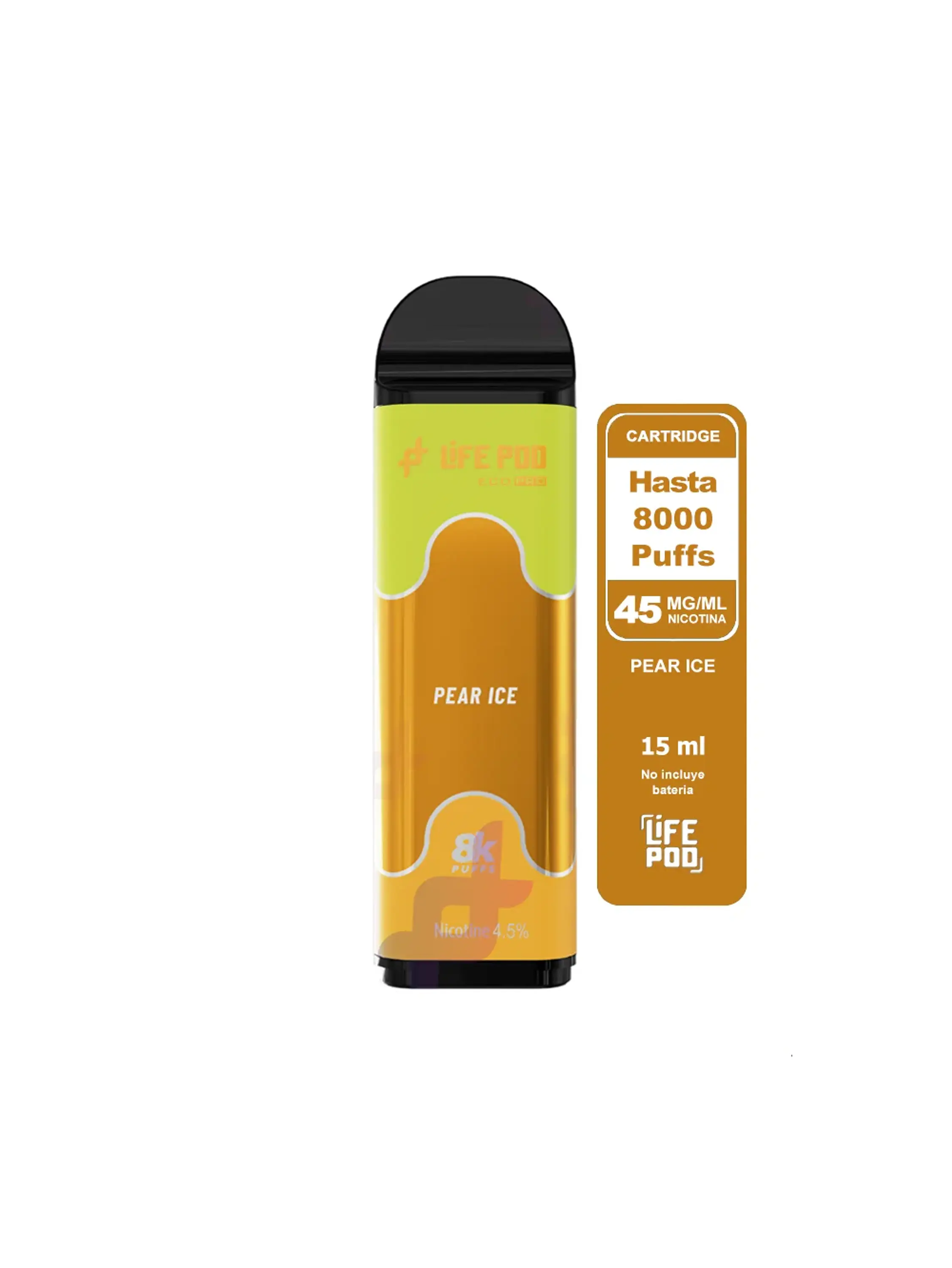 Pear Ice Eco Pro Cartrige 8000 Puff 4,5%/45Mg - Life Pod 1
