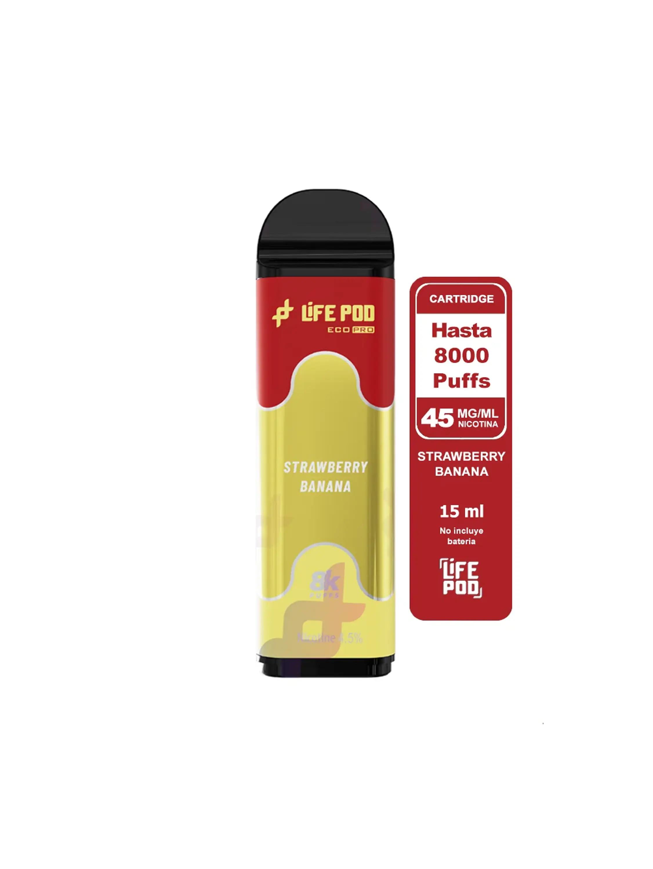 Strawberry Banana Eco Pro Cartrige 8000 Puff 4,5%/45Mg - Life Pod 1