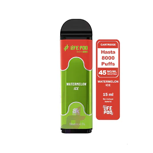 Recarga 8000 Puff Watermelon Ice 4.5%-Life Pod