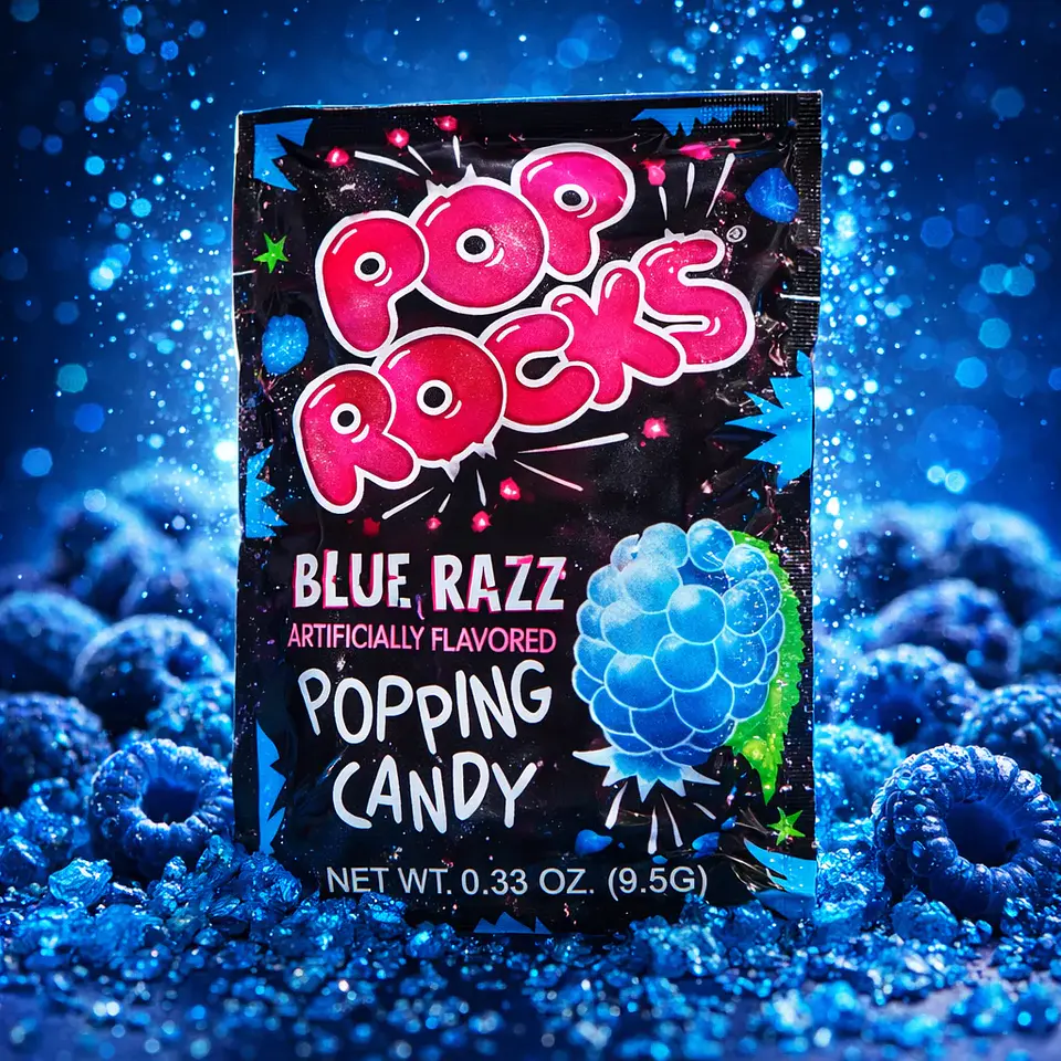 Caramelos en polvo Pop Rocks Blue Razz 9G 3