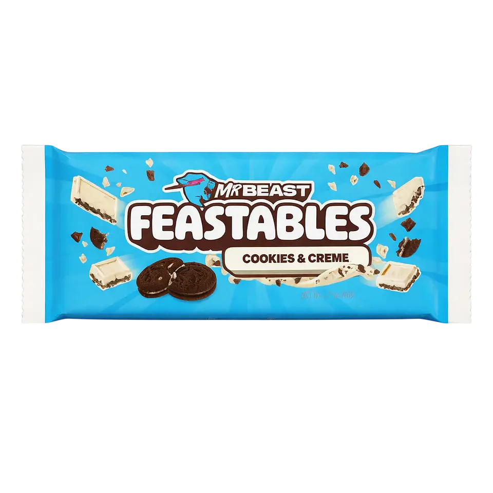 Chocolate Mr Beast Feastables Cookies & Cream 60G 1