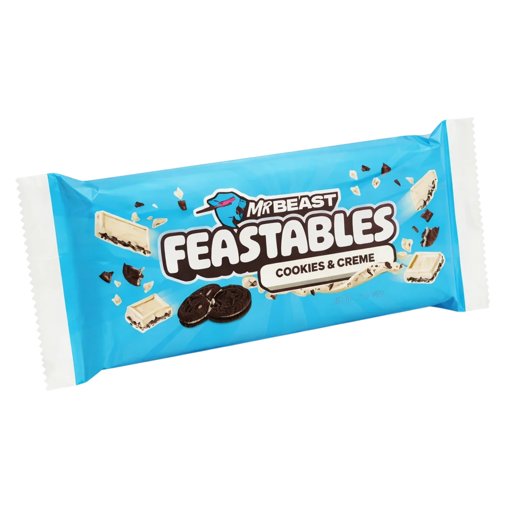 Chocolate Mr Beast Feastables Cookies & Cream 60G 3