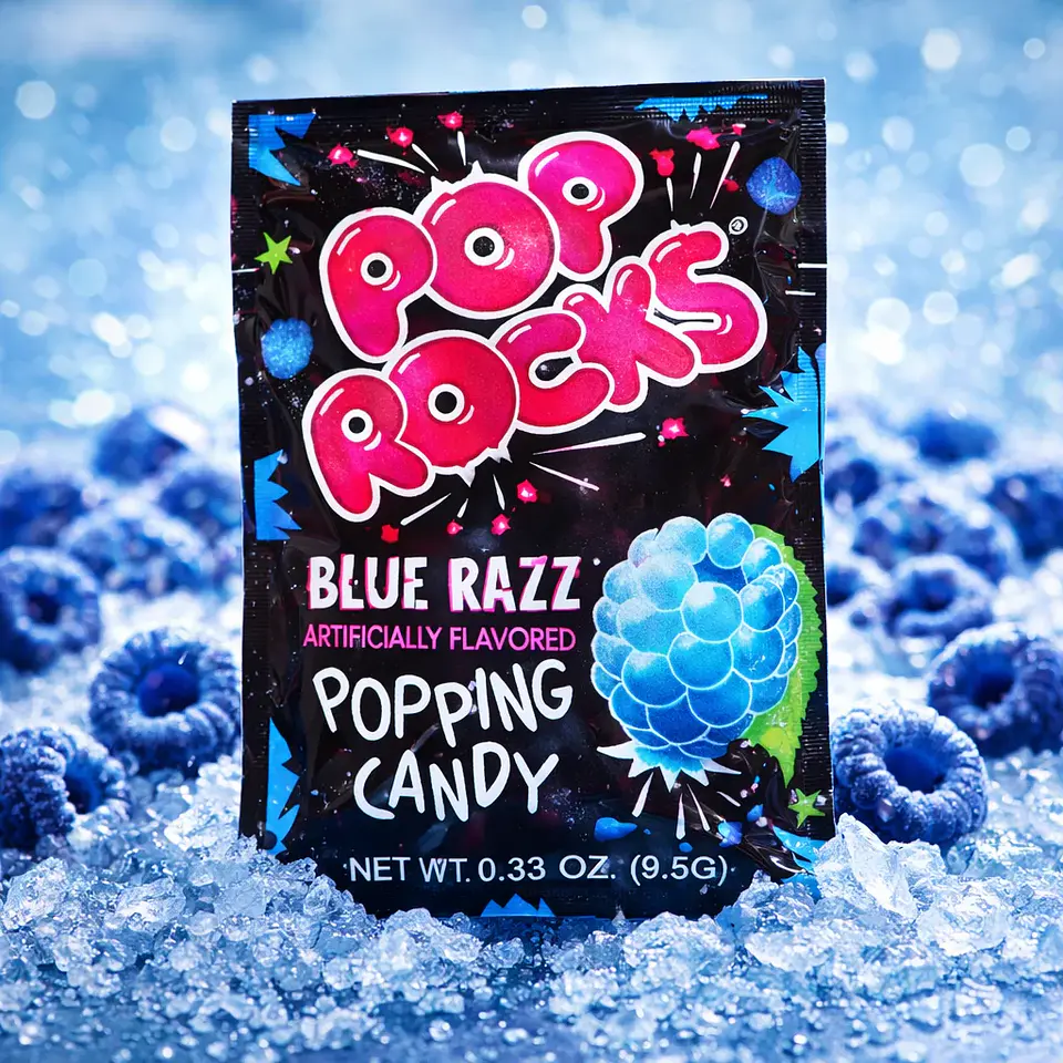 Caramelos en polvo Pop Rocks Blue Razz 9G 2