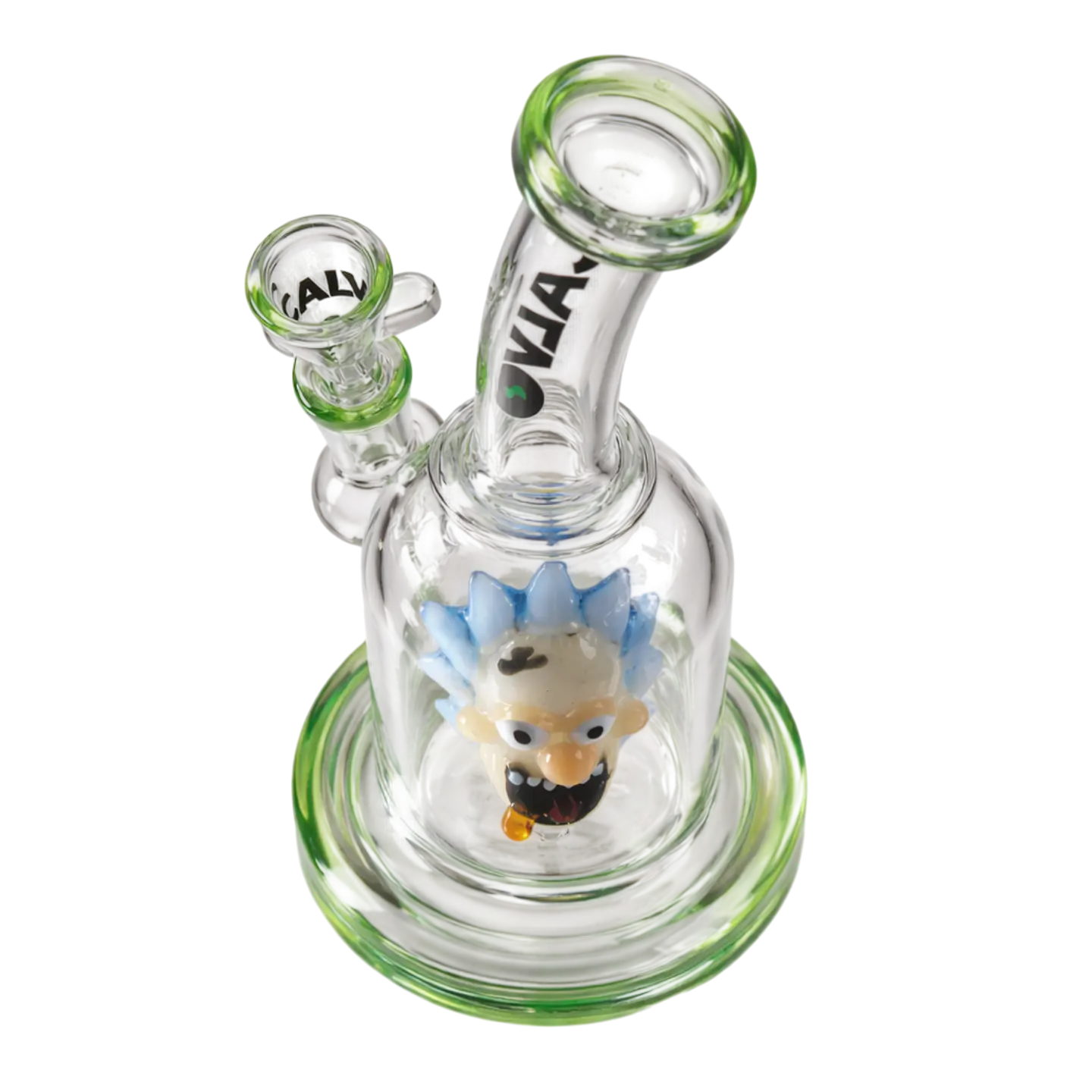 Bong Pyrex Rick & Morty Rig Rick Sanchez Perc 24cm- Calvo Glass 3