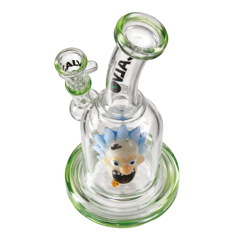 Bong Pyrex Rick & Morty Rig Rick Sanchez Perc 24cm- Calvo Glass 3