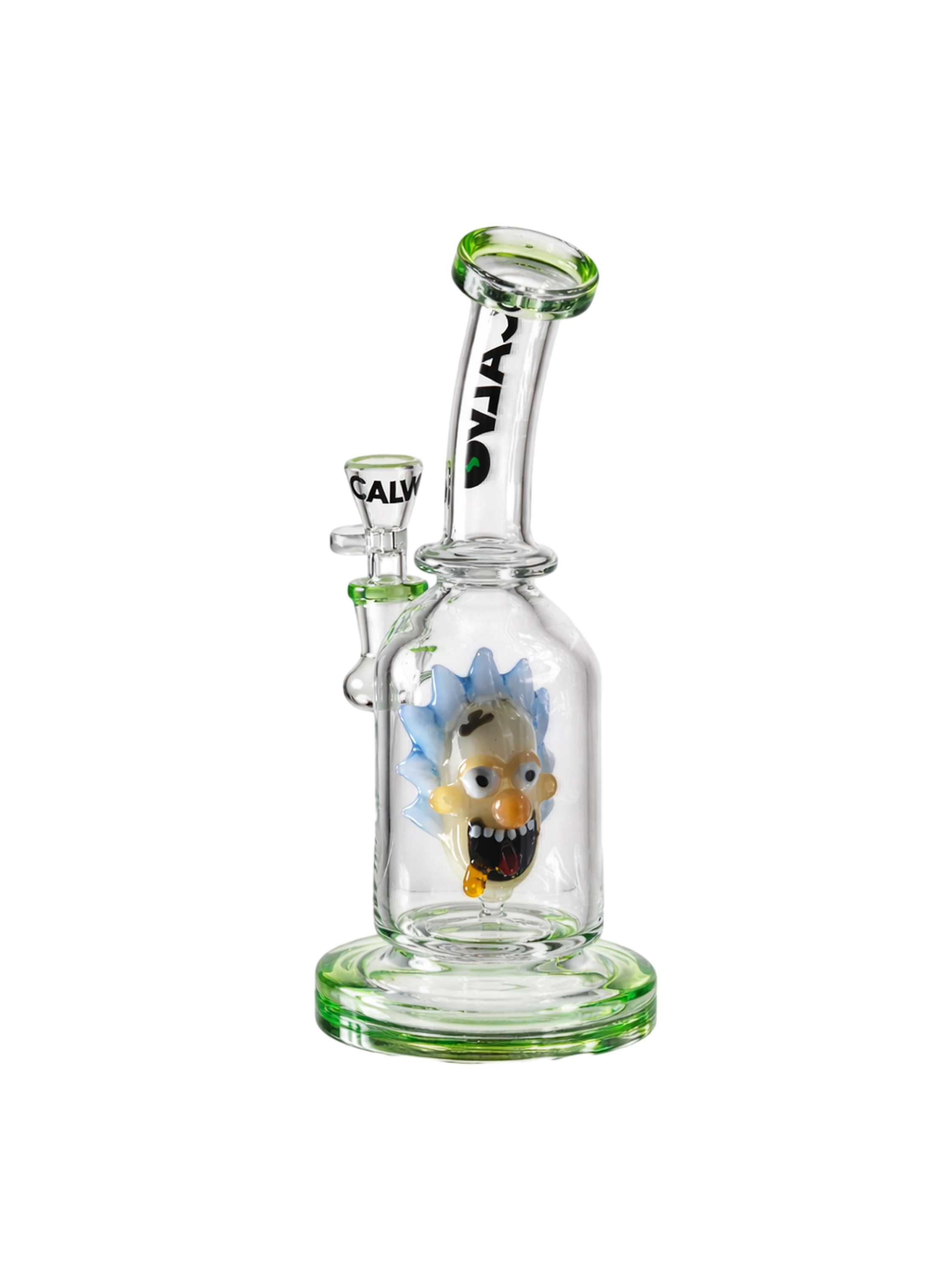 Bong Pyrex Rick & Morty Rig Rick Sanchez Perc 24cm- Calvo Glass 1