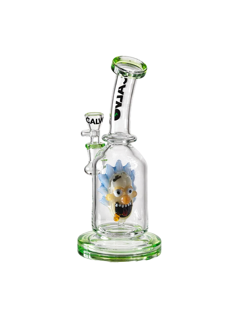 Bong Pyrex Rick & Morty Rig Rick Sanchez Perc 24cm- Calvo Glass 1