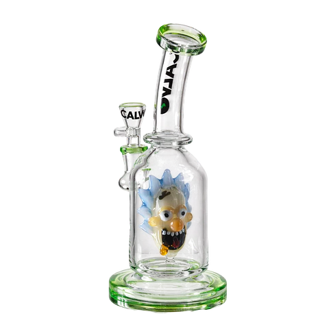 Bong Pyrex Rick & Morty Rig Rick Sanchez Perc 24cm- Calvo Glass