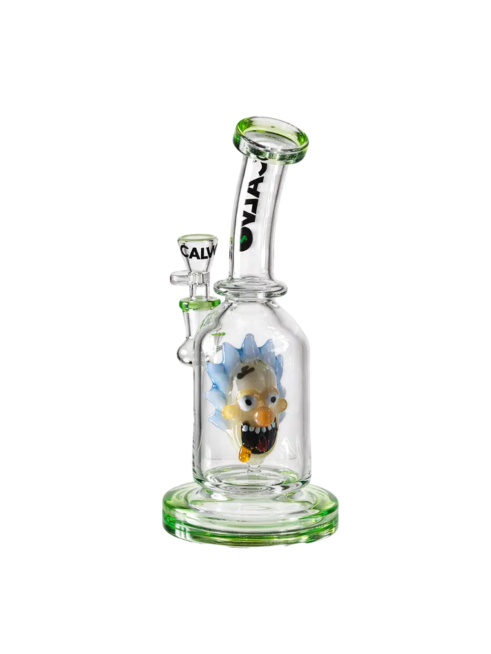Bong Pyrex Rick & Morty Rig Rick Sanchez Perc 24cm- Calvo Glass 1