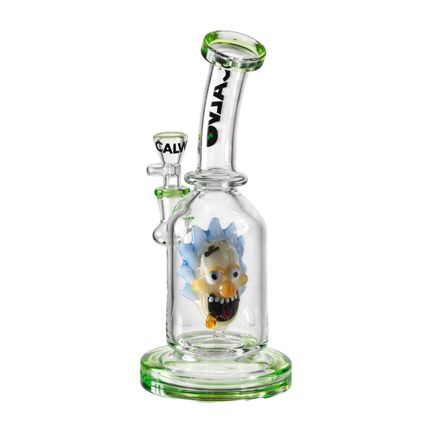 Bong Pyrex Rick & Morty Rig Rick Sanchez Perc 24cm- Calvo Glass 1