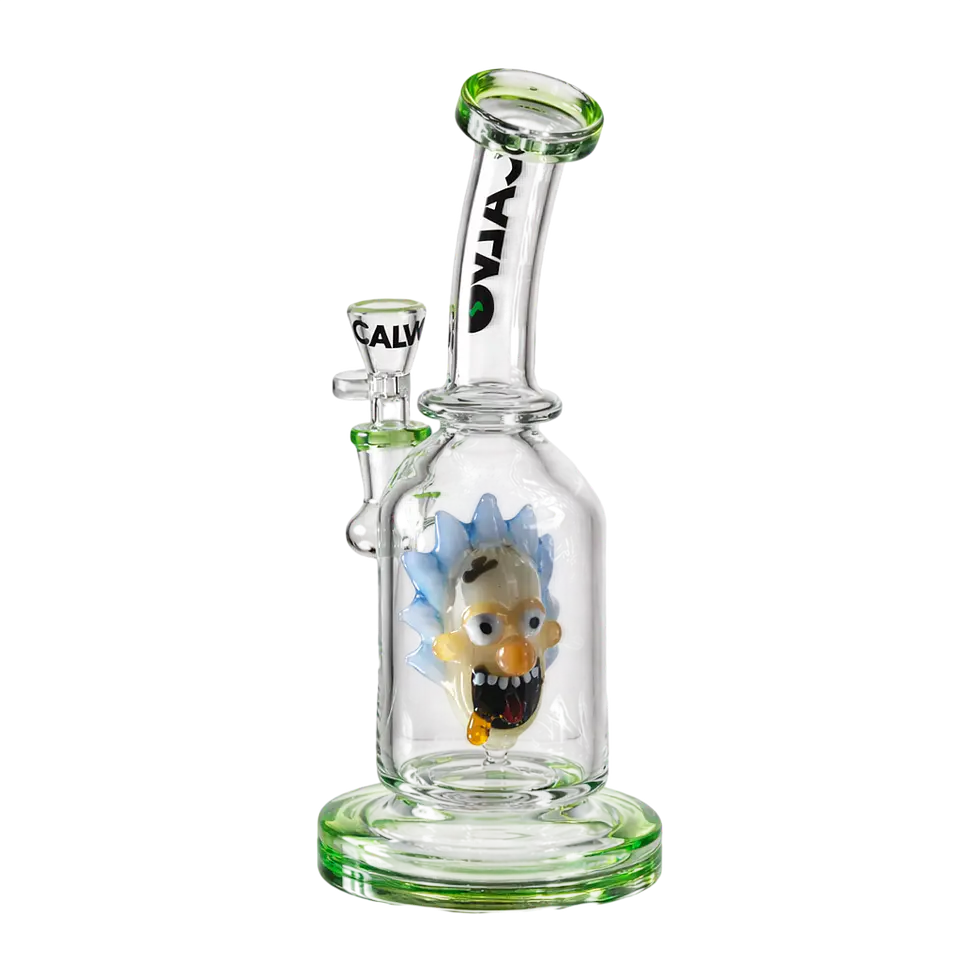 Bong Pyrex Rick & Morty Rig Rick Sanchez Perc 24cm- Calvo Glass 1