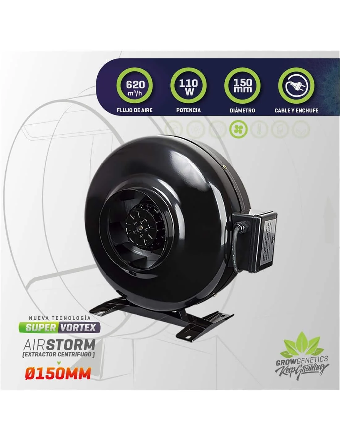 EXTRACTOR CENTRIFUGO 150MM-GROW GENETICS 1
