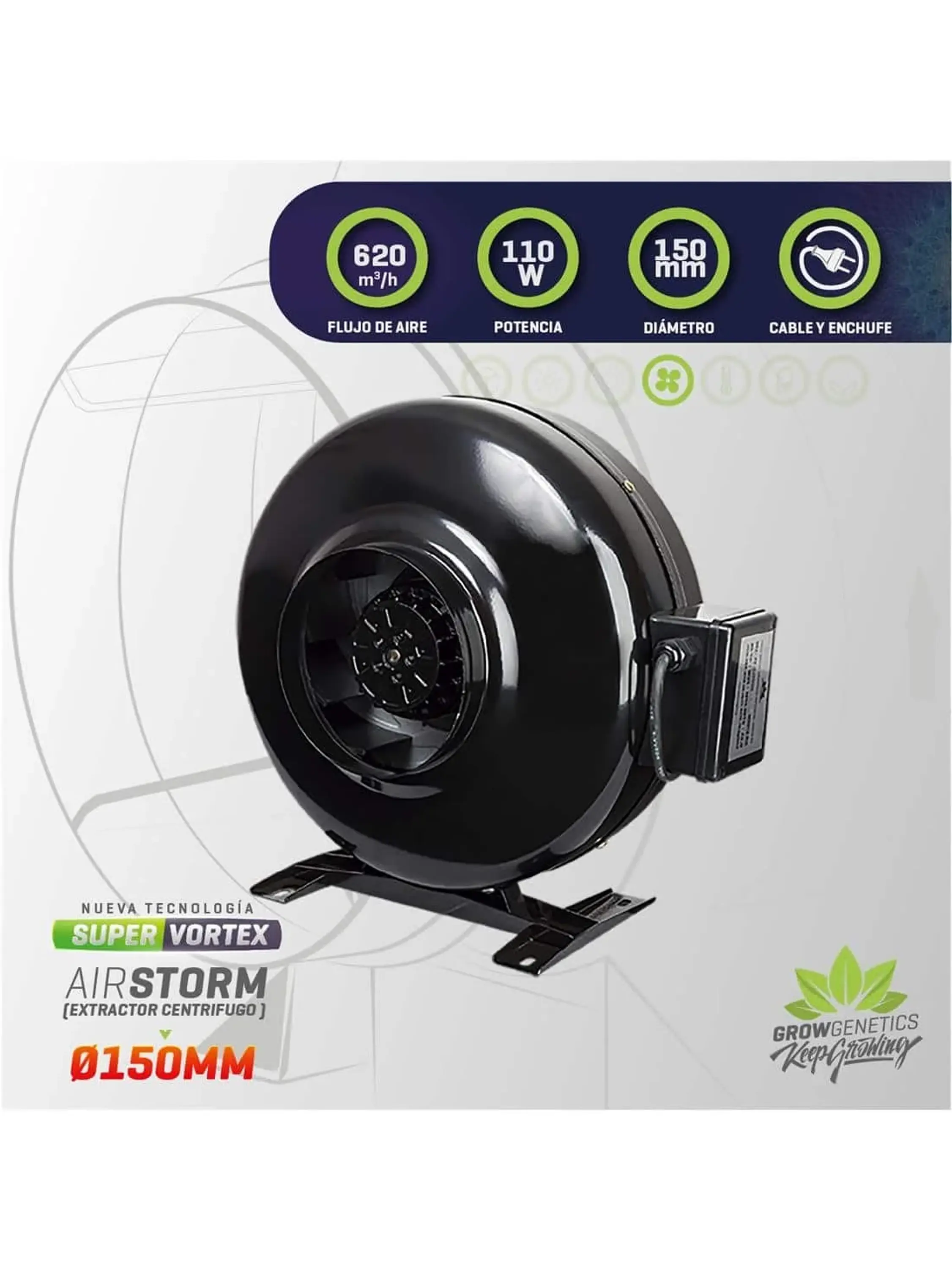 EXTRACTOR CENTRIFUGO 150MM-GROW GENETICS 1