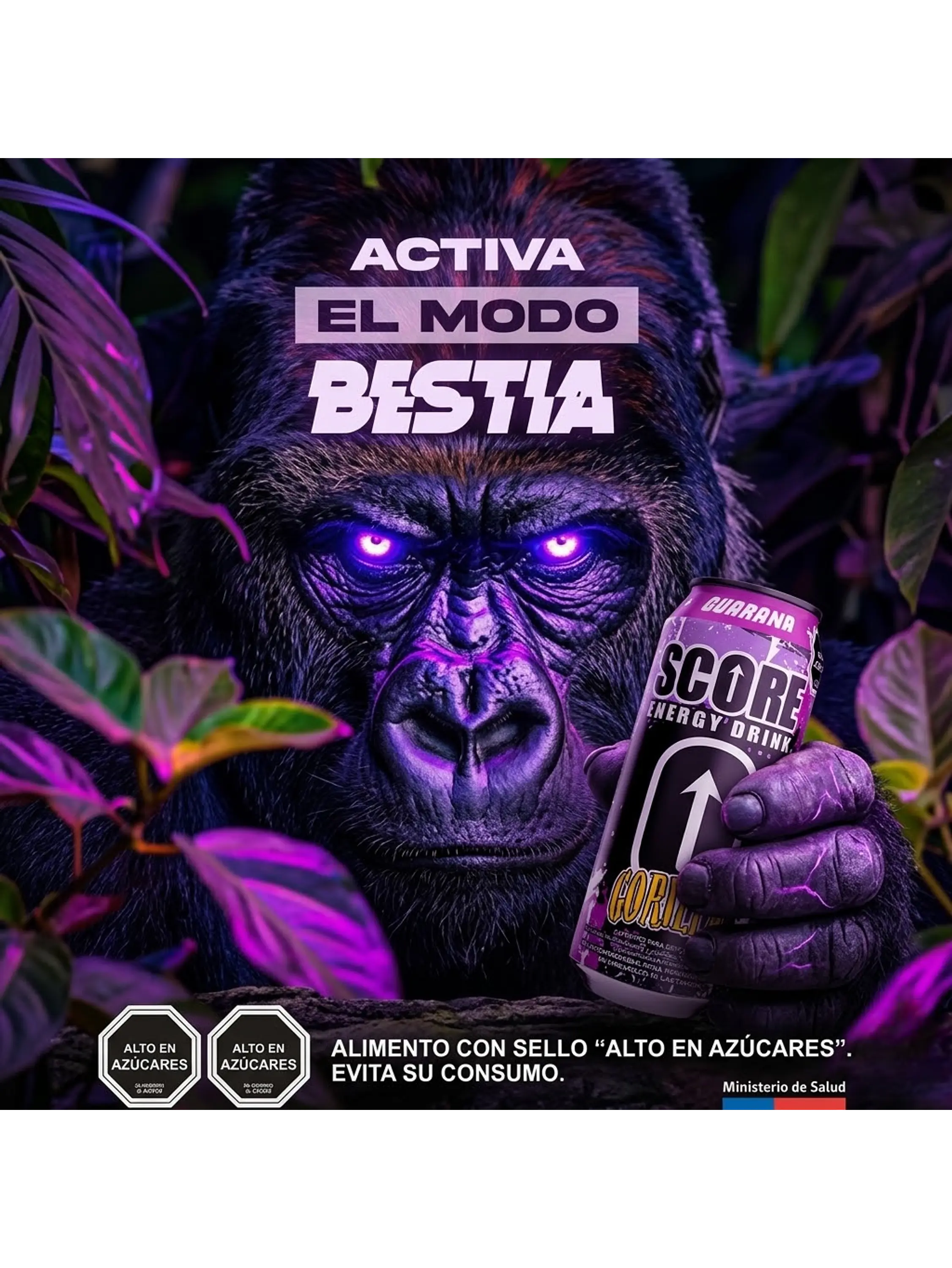 SCORE ENERGY DRINK GORILLA  2