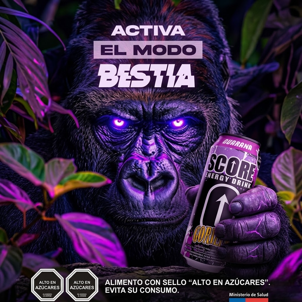 SCORE ENERGY DRINK GORILLA  2