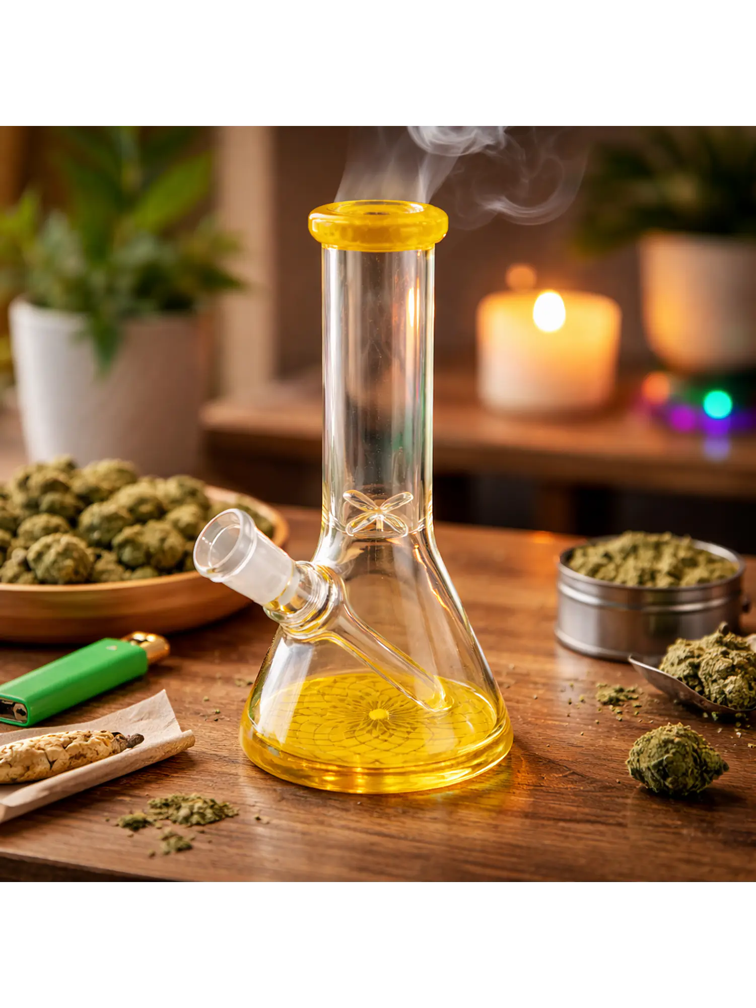MINI BEAKER SIMPLE YELLOW- Calvo glass 3