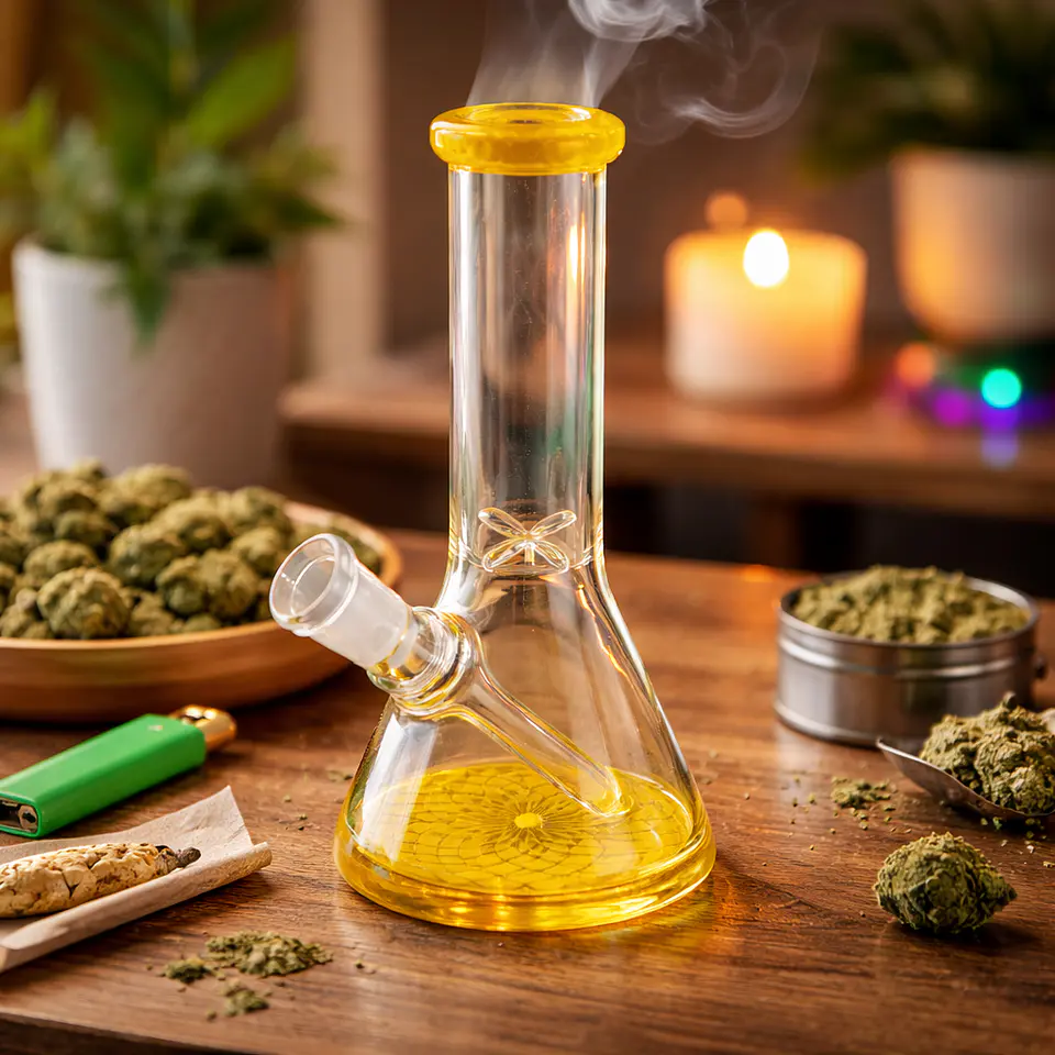 MINI BEAKER SIMPLE YELLOW- Calvo glass 3