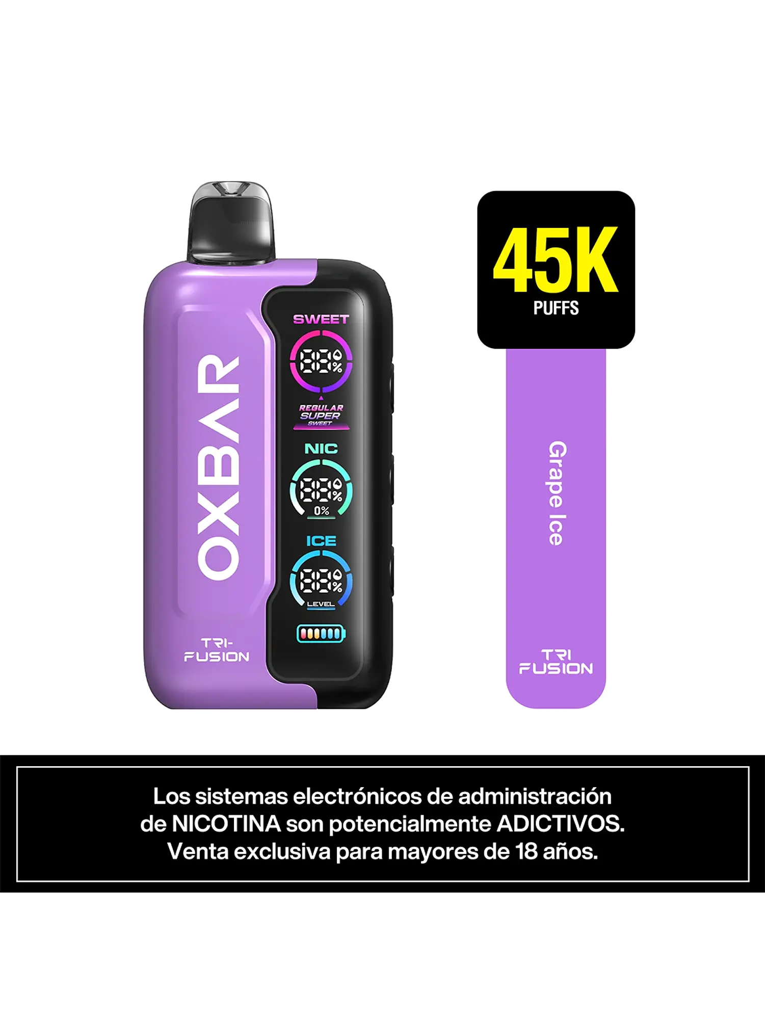 VAPORIZADOR TRIFUSION 45K BLUEBERRY RASPBERRY-OXBAR 6