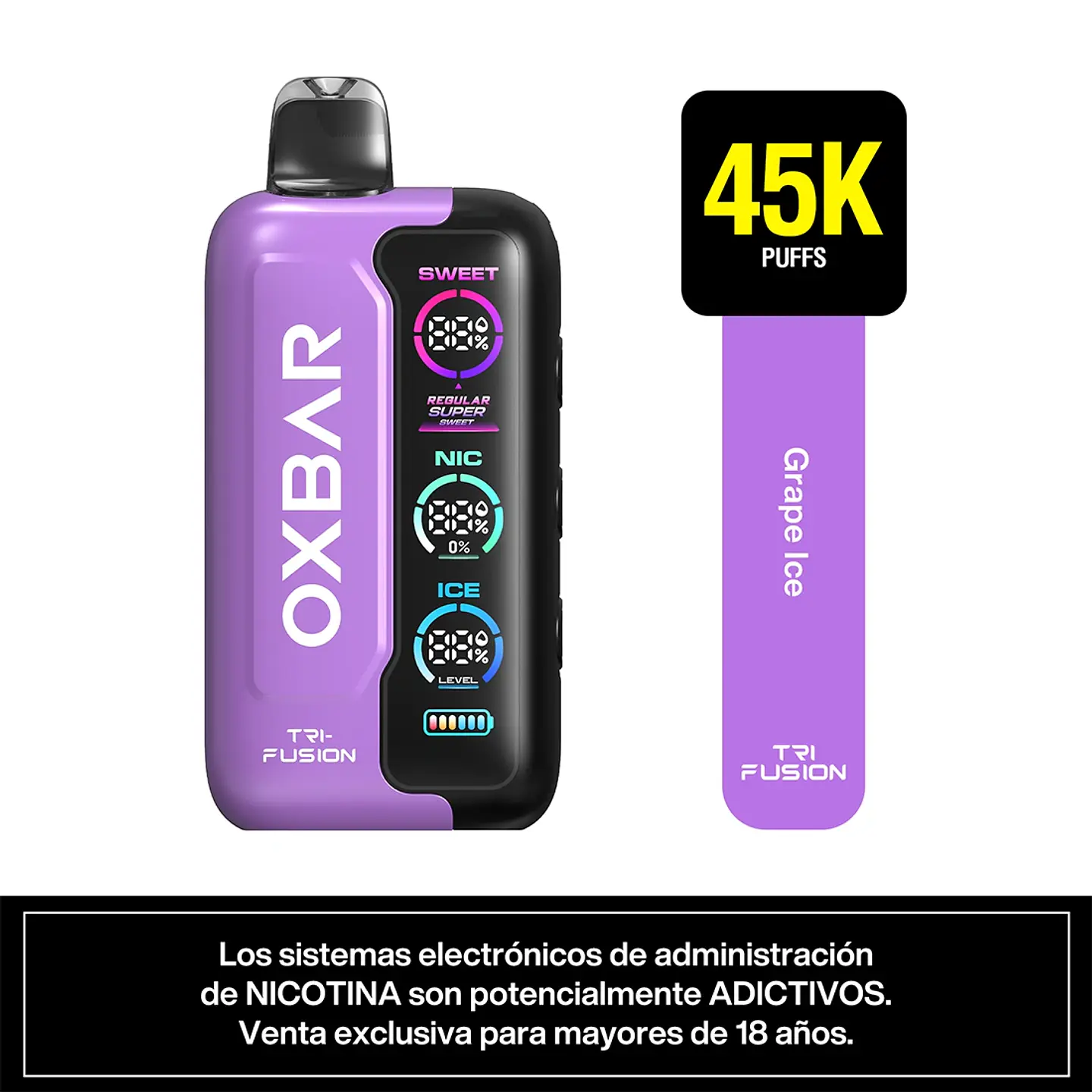 VAPORIZADOR TRIFUSION 45K -OXBAR (Sabor a elección) 6