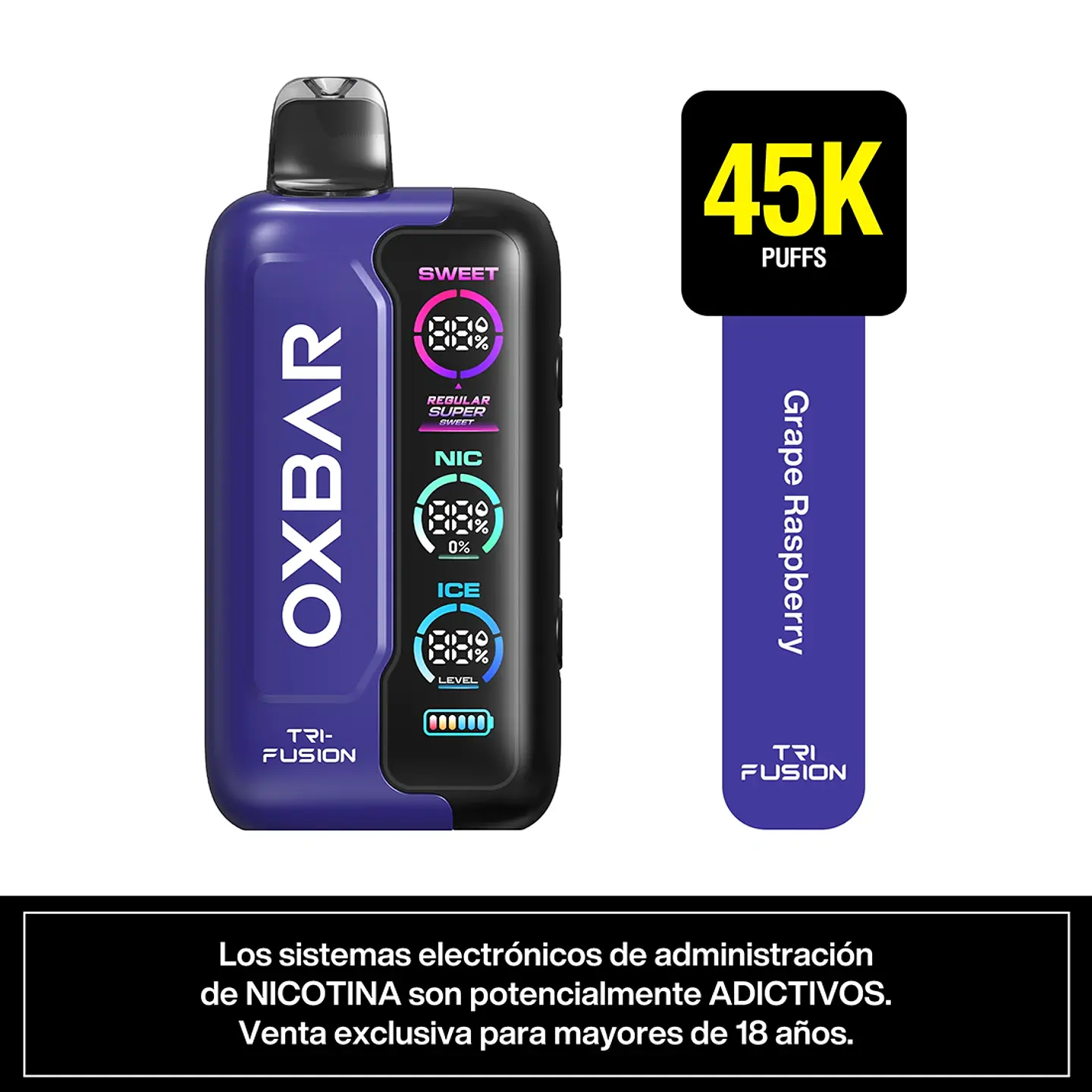 VAPORIZADOR TRIFUSION 45K -OXBAR (Sabor a elección) 7
