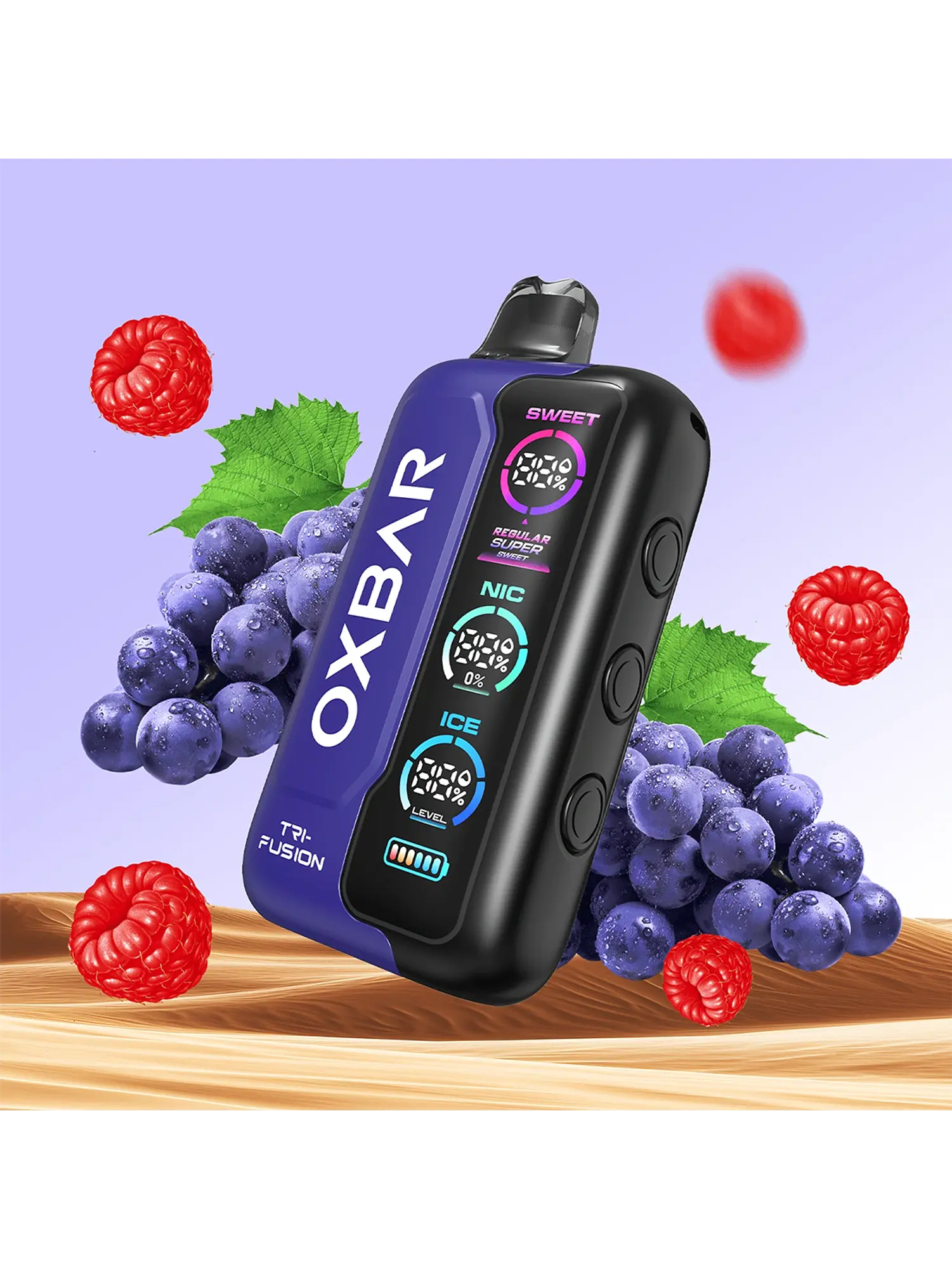 VAPORIZADOR TRIFUSION 45K BLUEBERRY RASPBERRY-OXBAR 8