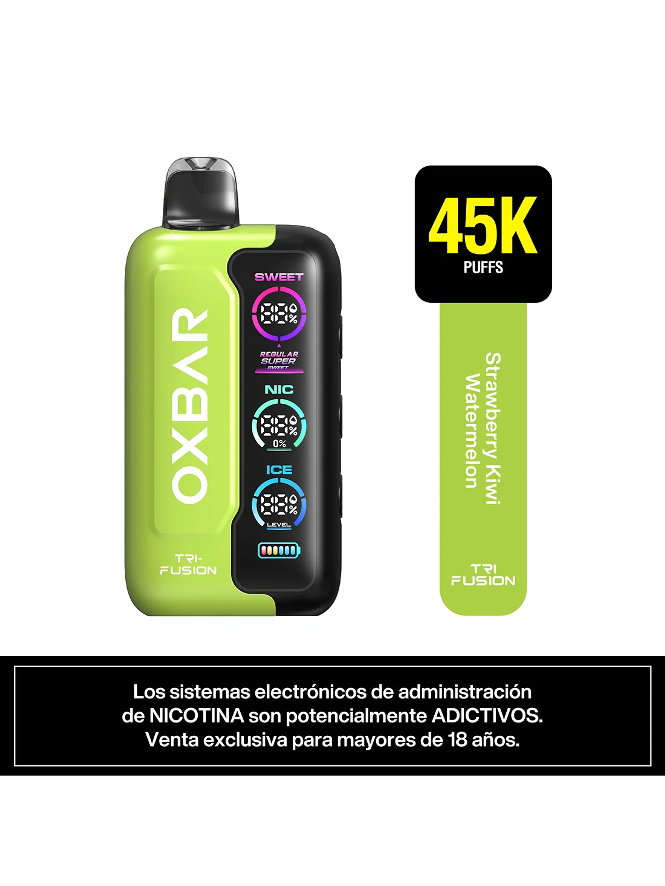 VAPORIZADOR TRIFUSION 45K BLUEBERRY RASPBERRY-OXBAR 12