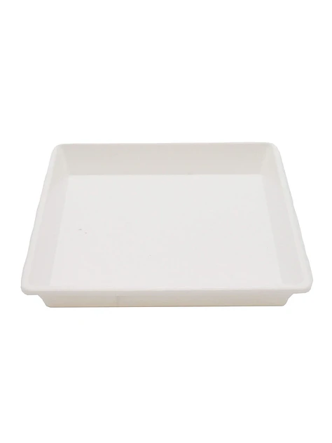 Plato Cuadrado Blanco 3