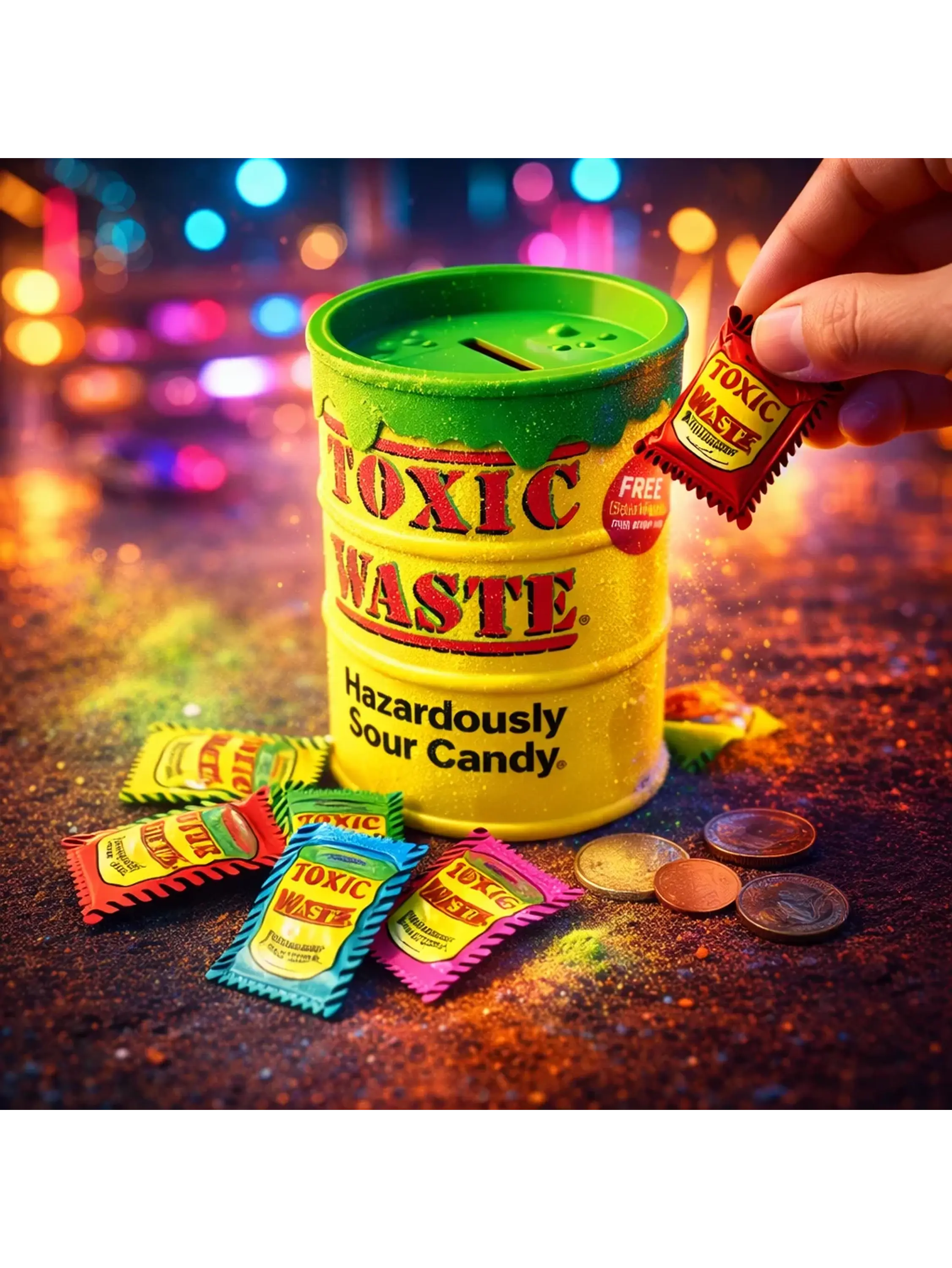 Dulces Acido Extremo Toxic Waste Smog Balls Bank 4