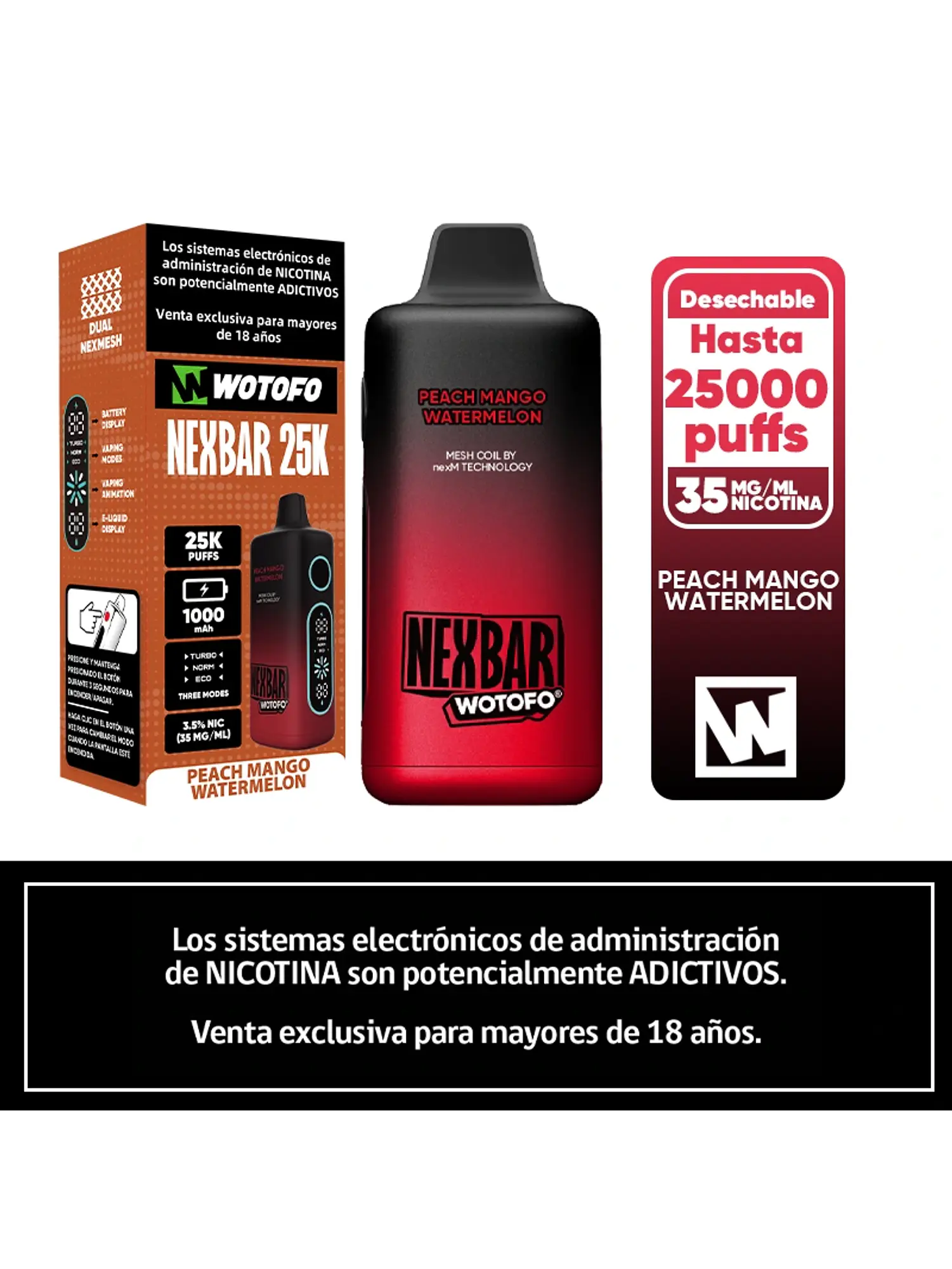 Vaporizador Nexbar 25000 Blue Razz Ice-Wotofo 8