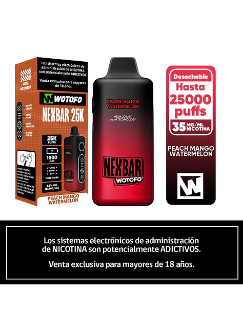 Vaporizador Nexbar 25000 -Wotofo 8