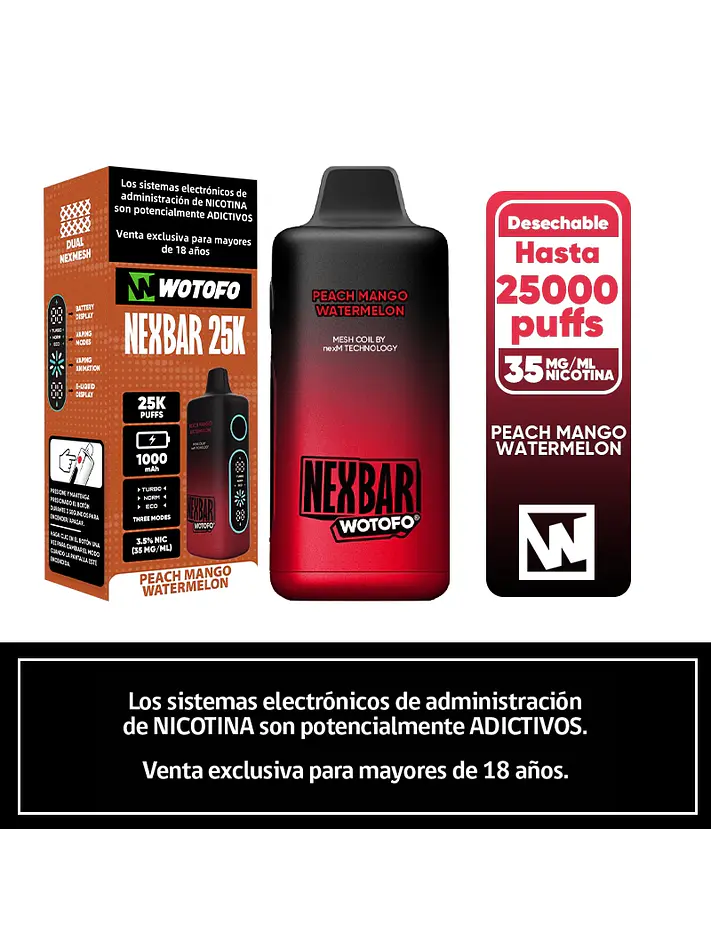 Vaporizador Nexbar 25000 -Wotofo 8