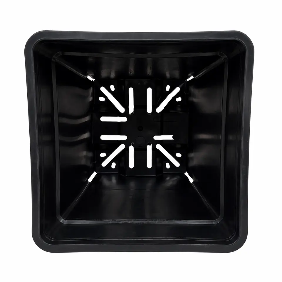 Maceta Cuadrada Negra Kasvi – Plástica para Cultivo Indoor y Outdoor (2 a 11 L) 7