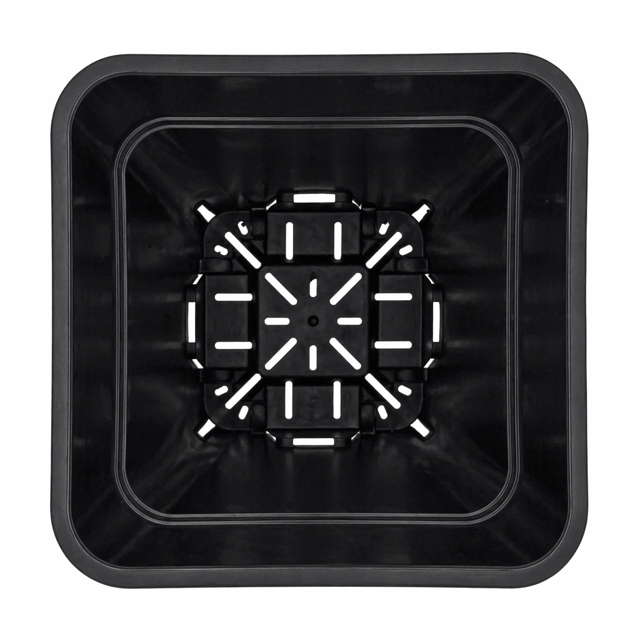 Maceta Cuadrada Negra Kasvi – Plástica para Cultivo Indoor y Outdoor (2 a 11 L) 11